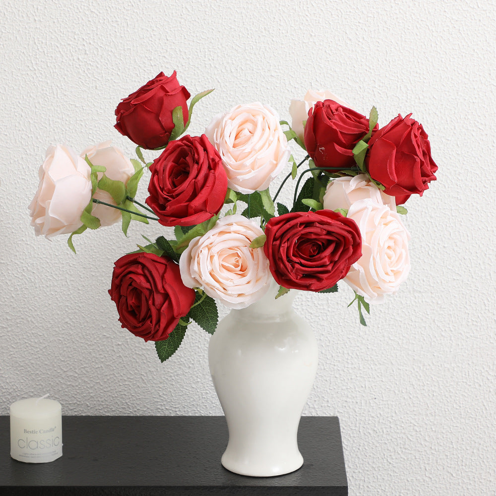 Realistic Artificial Rose Petals with Leaves | Kelmera