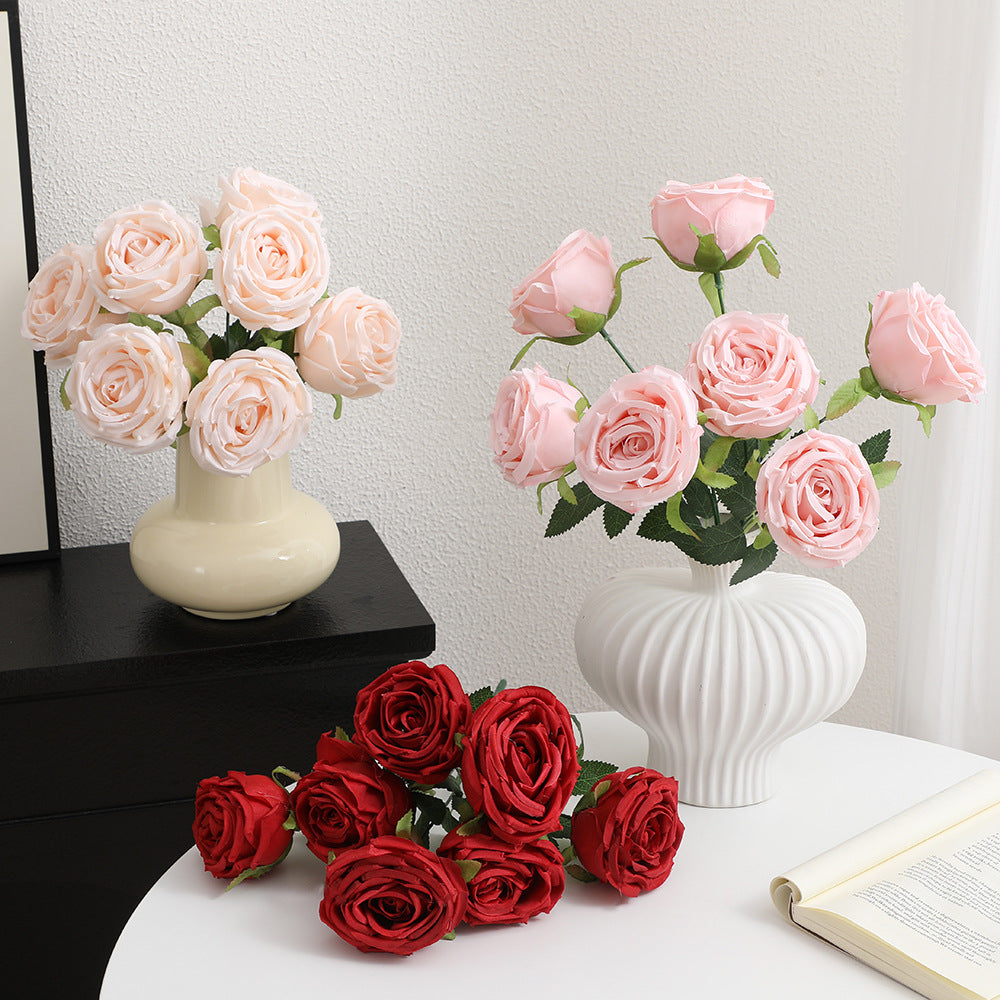 Realistic Artificial Rose Petals with Leaves | Kelmera
