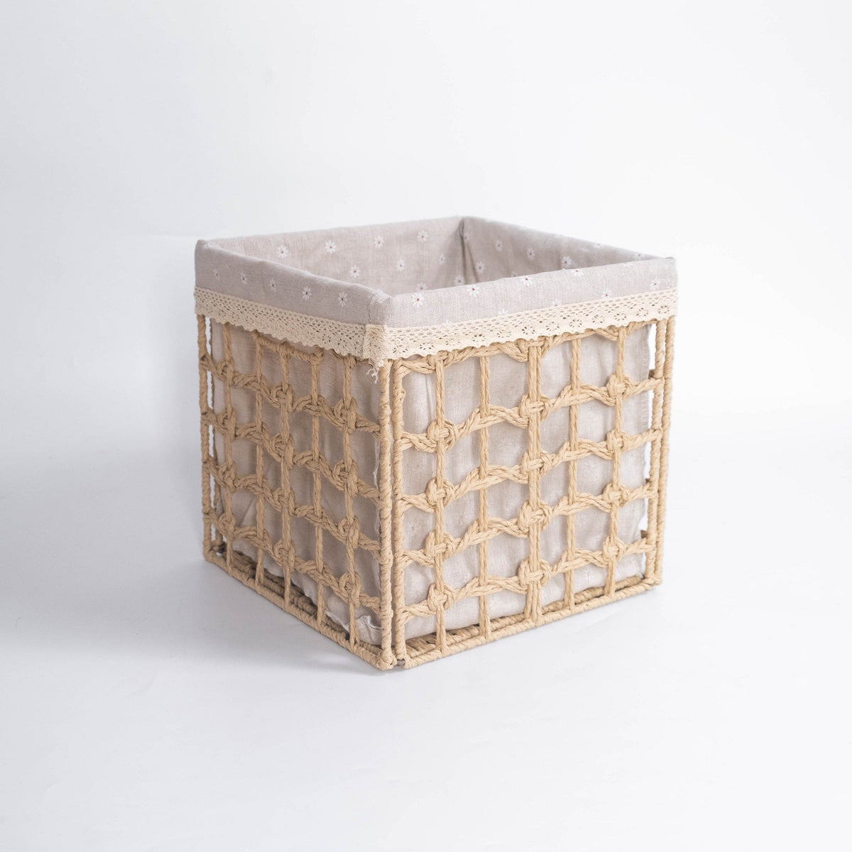 Rectangular Natural Fiber Storage Basket | Kelmera