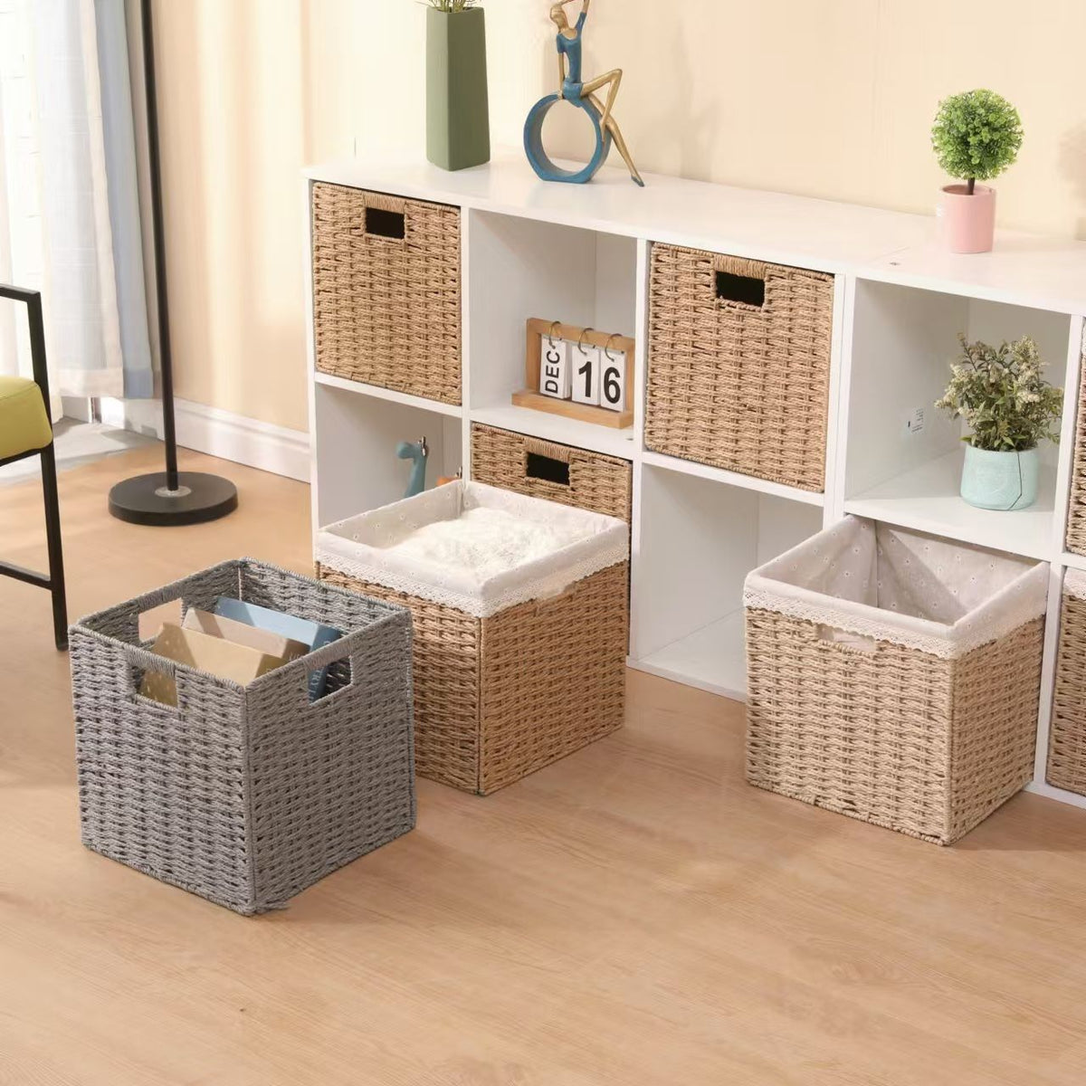 Rectangular Natural Fiber Storage Basket | Kelmera
