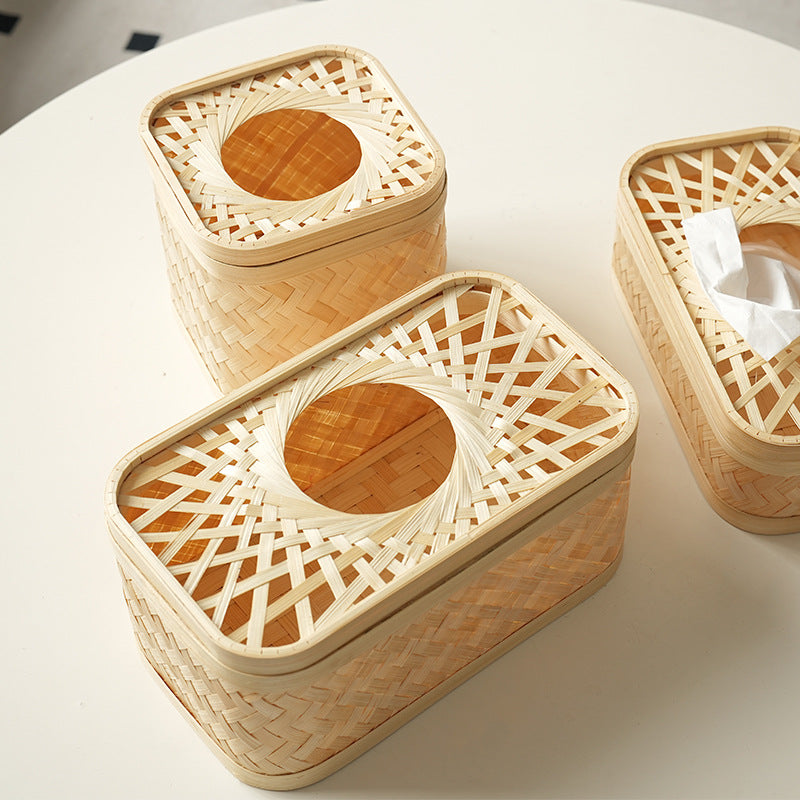 Rectangular Storage Basket with Woven Structure | Kelmera