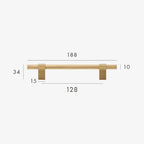 Renstarno Brass Knurled T-Bar Handle