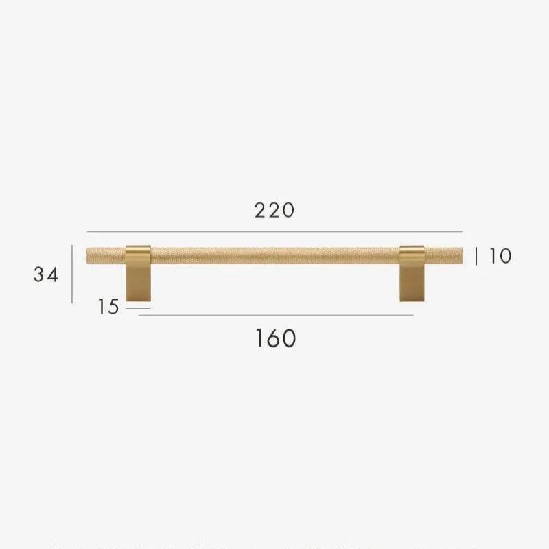 Renstarno Brass Knurled T-Bar Handle