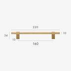 Renstarno Brass Knurled T-Bar Handle