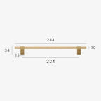 Renstarno Brass Knurled T-Bar Handle