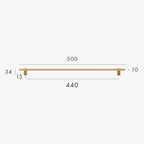 Renstarno Brass Knurled T-Bar Handle