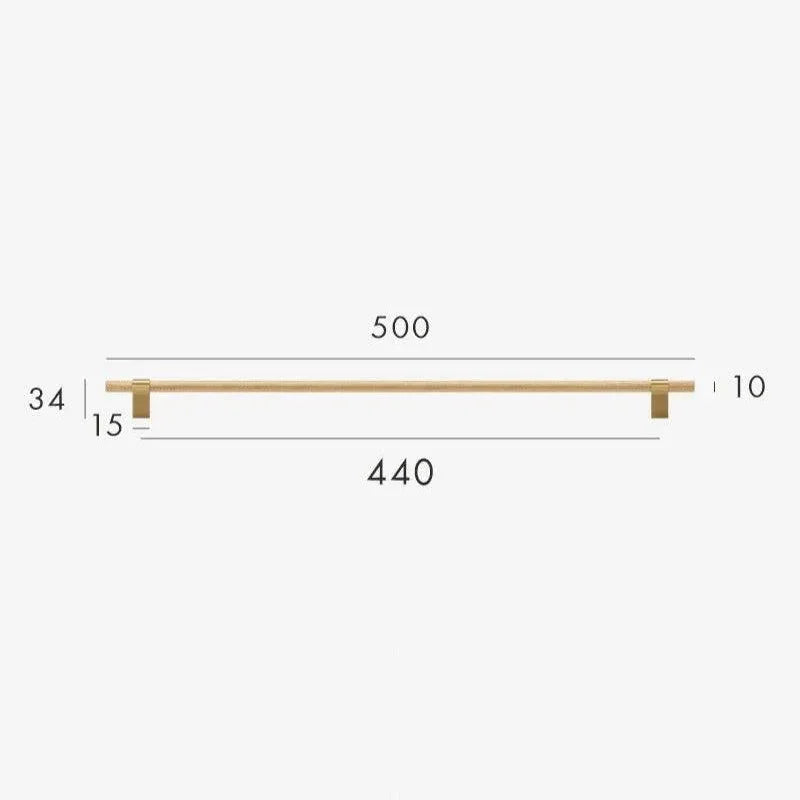 Renstarno Brass Knurled T-Bar Handle
