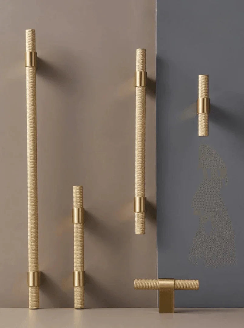 Renstarno Brass Knurled T-Bar Handle