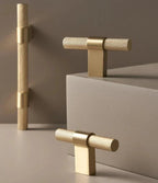 Renstarno Brass Knurled T-Bar Handle
