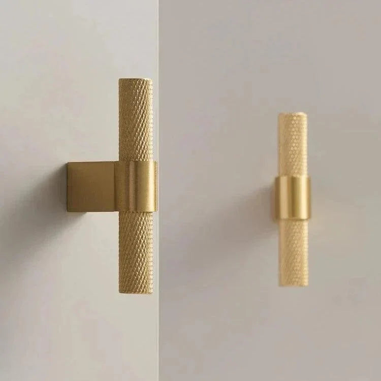 Renstarno Brass Knurled T-Bar Handle