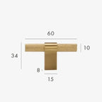 Renstarno Brass Knurled T-Bar Handle