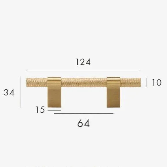 Renstarno Brass Knurled T-Bar Handle