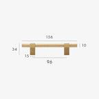 Renstarno Brass Knurled T-Bar Handle