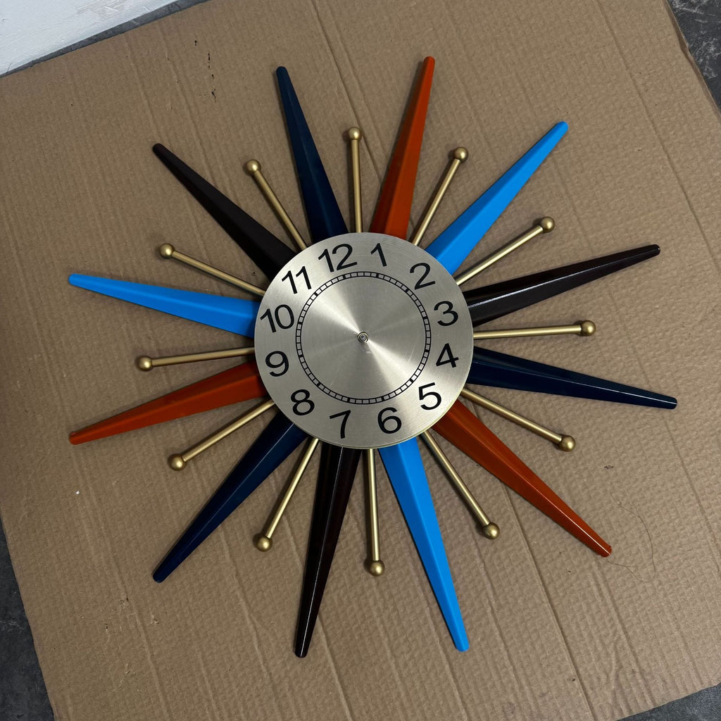 Retro Starburst Wall Clock | Kelmera