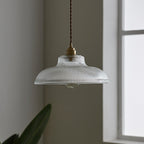 Rillenglas Industrial Pendant Light with Brass Socket | Kelmera