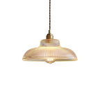 Rillenglas Industrial Pendant Light with Brass Socket | Kelmera