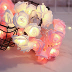 Rose-Shaped LED String Lights Romantic Flower Garland | Kelmera