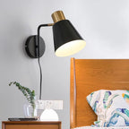 Rotatable Cone Wall Light with Brass Socket and Round Back Plate | Kelmera