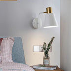Rotatable Cone Wall Light with Brass Socket and Round Back Plate | Kelmera