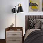 Rotatable Cone Wall Light with Brass Socket and Round Back Plate | Kelmera