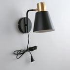Rotatable Cone Wall Light with Brass Socket and Round Back Plate | Kelmera
