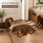 Rottweiler-Shaped Plush Area Mat | Kelmera