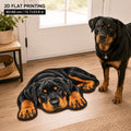 Rottweiler-Shaped Plush Area Mat | Kelmera