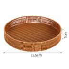 Round Artisan Woven Serving Tray | Kelmera