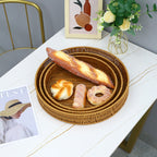 Round Artisan Woven Serving Tray | Kelmera