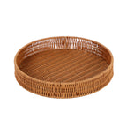 Round Artisan Woven Serving Tray | Kelmera