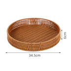 Round Artisan Woven Serving Tray | Kelmera