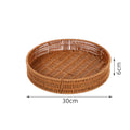 Round Artisan Woven Serving Tray | Kelmera
