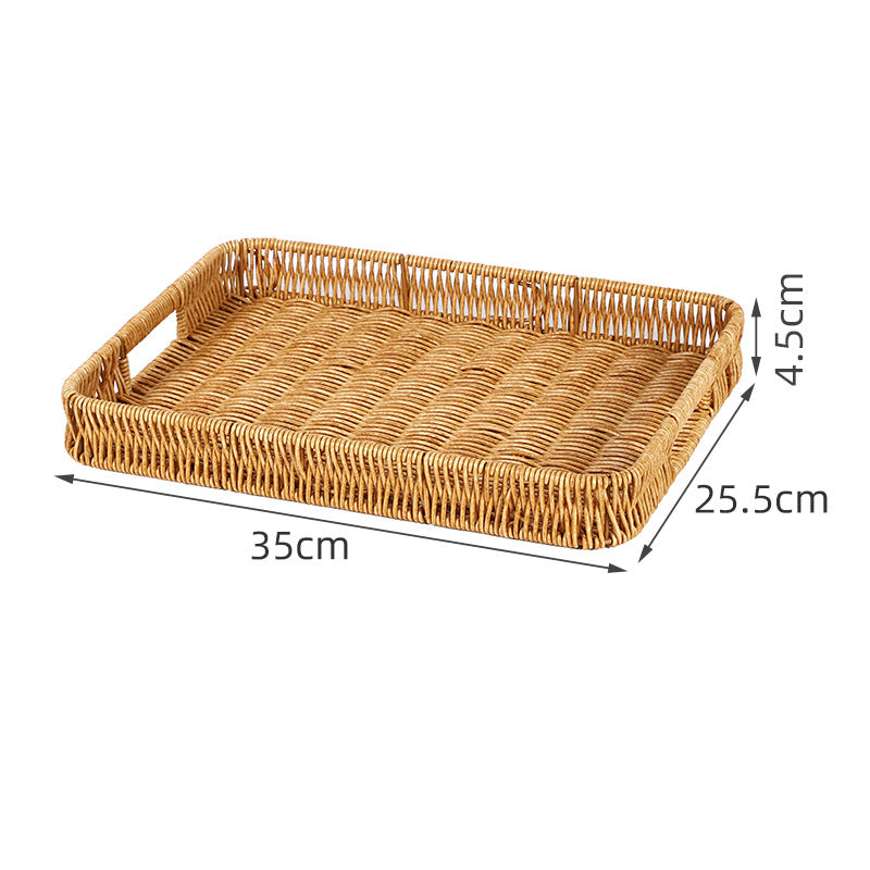 Round Artisan Woven Serving Tray | Kelmera
