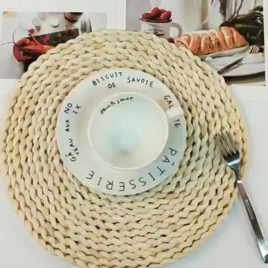Round Coaster made of Natural Fiber | Kelmera