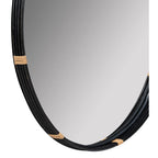 Round Decorative Wall Mirror with Braided Edge | Kelmera