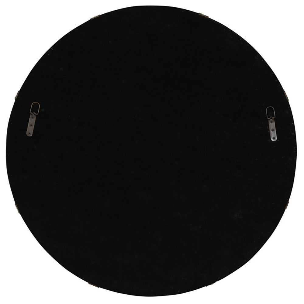 Round Decorative Wall Mirror with Braided Edge | Kelmera