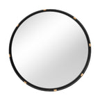 Round Decorative Wall Mirror with Braided Edge | Kelmera
