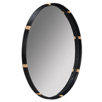 Round Decorative Wall Mirror with Braided Edge | Kelmera