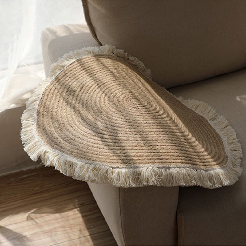 Round Jute Rug with Fringes | Kelmera