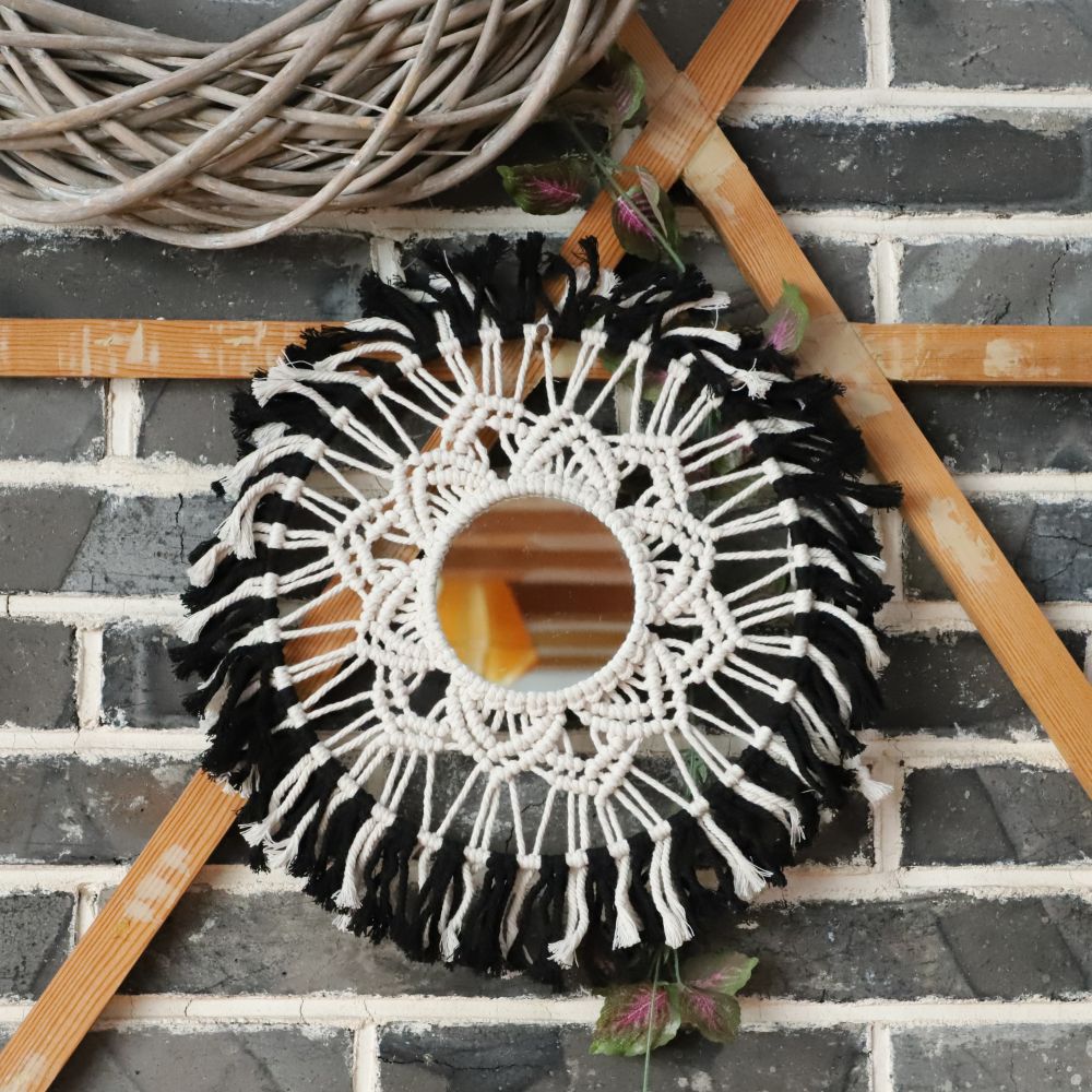 Round Macrame Wall Mirror | Kelmera