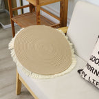 Round Rug with Fringed Design | Kelmera