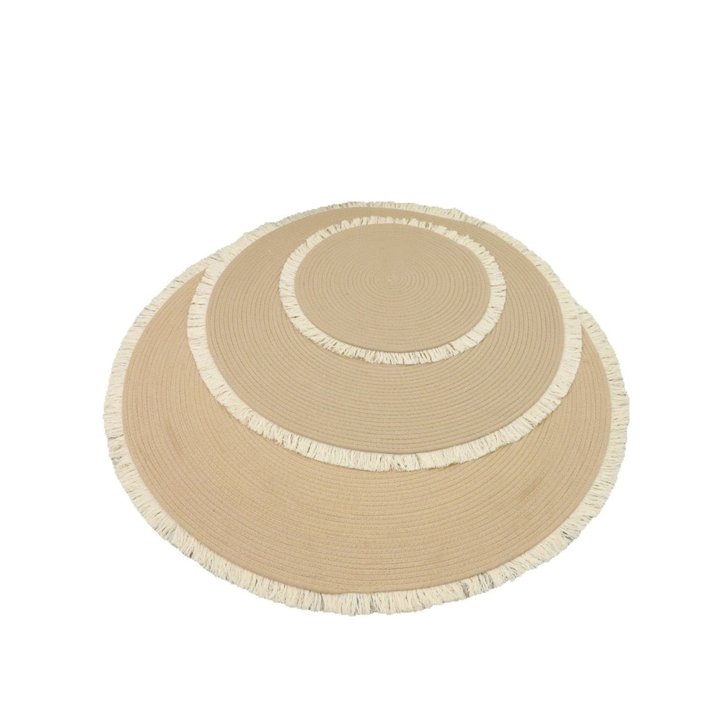 Round Rug with Fringed Design | Kelmera