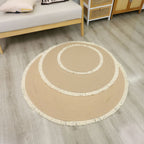 Round Rug with Fringed Design | Kelmera