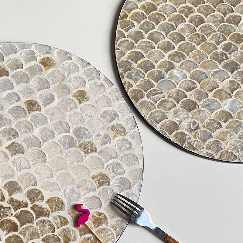Round Serving Board made from Noble Shells | Kelmera
