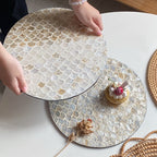Round Serving Board made from Noble Shells | Kelmera