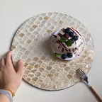 Round Serving Board made from Noble Shells | Kelmera