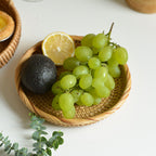 Round Serving Platter made of Braided Rattan | Kelmera