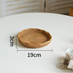Round Serving Platter made of Braided Rattan | Kelmera
