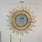 Round Wall Mirror with Rattan Design | Kelmera