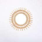 Round Wall Mirror with Rattan Design | Kelmera